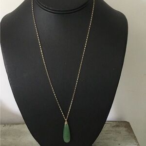 Antique Gold Jade Necklace
